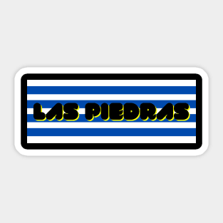 Las Piedras City in Uruguay Flag Stripes Color Sticker